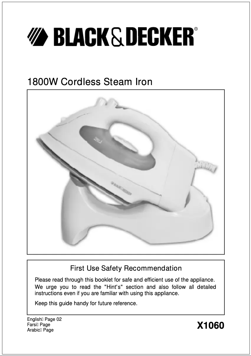 Página 1 del manual Manual de usuario Black & Decker X1060
