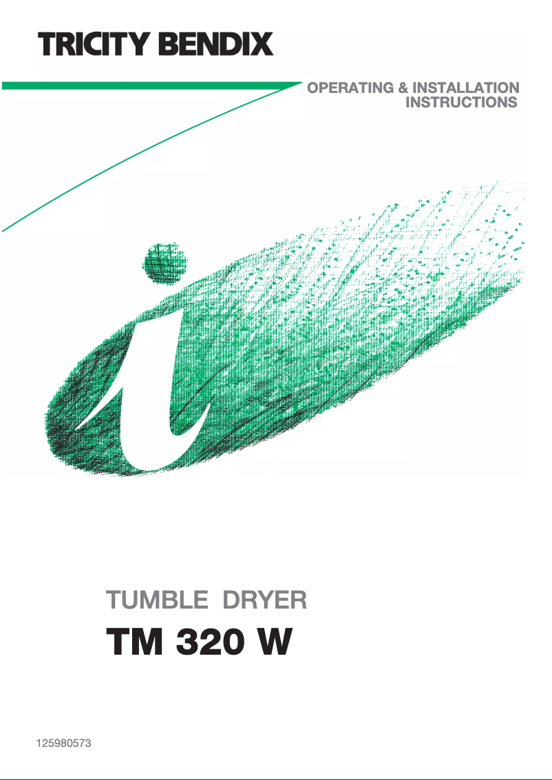 Página 1 del manual Manual de usuario Tricity Bendix TM 320 W