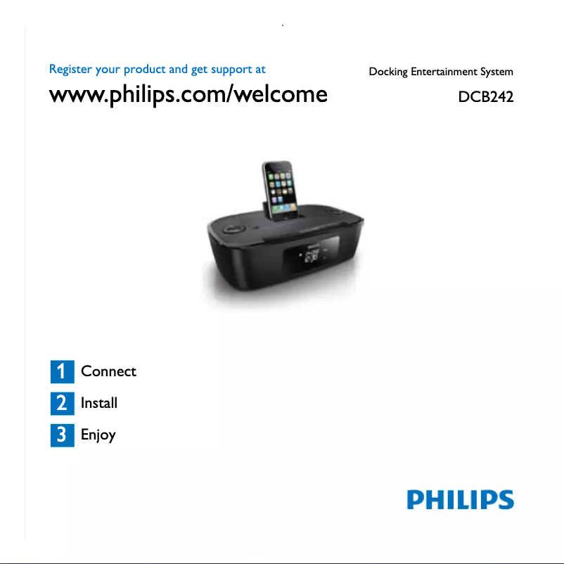 Page 1 of the manual Quick Start Guide Philips DCB242