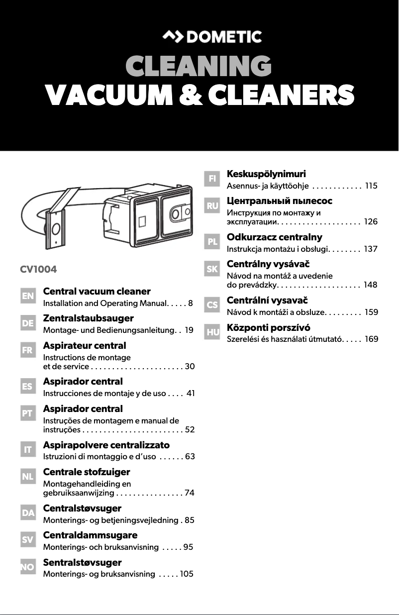 Page 1 de la notice Manuel utilisateur Dometic CV 1004