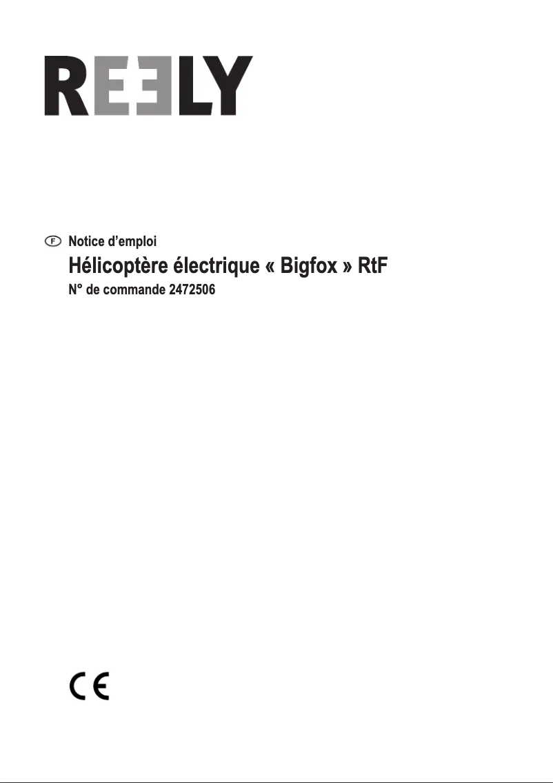 Page 1 de la notice Manuel utilisateur Reely Bigfox