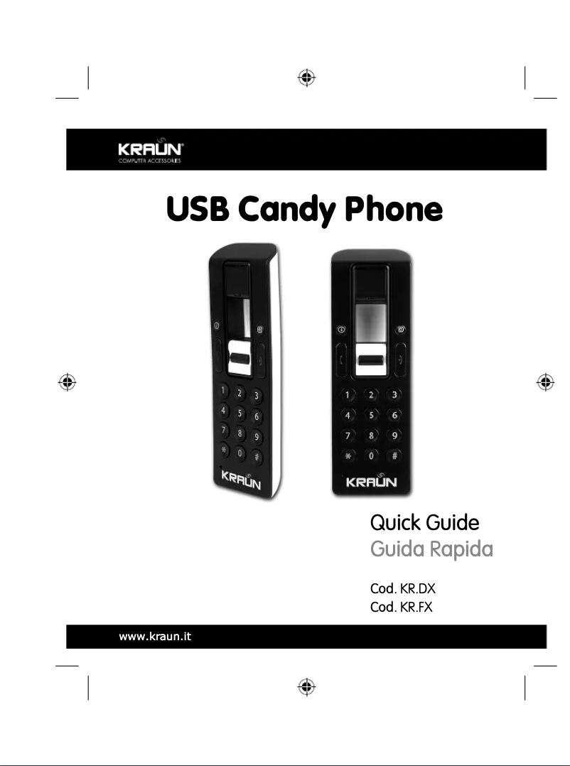 Page 1 of the manual User Manual Kraun USB Candy Phone KR.FX