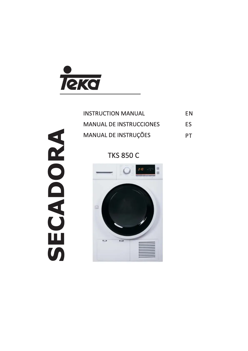 Página 1 del manual Manual de usuario Teka TKS 850 C BL