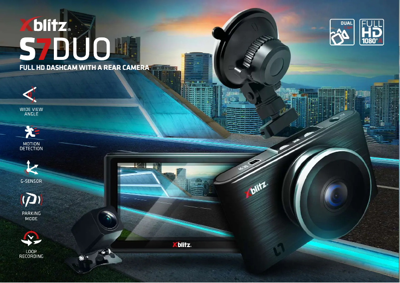 Page 1 de la notice Fiche technique Xblitz S7 Duo