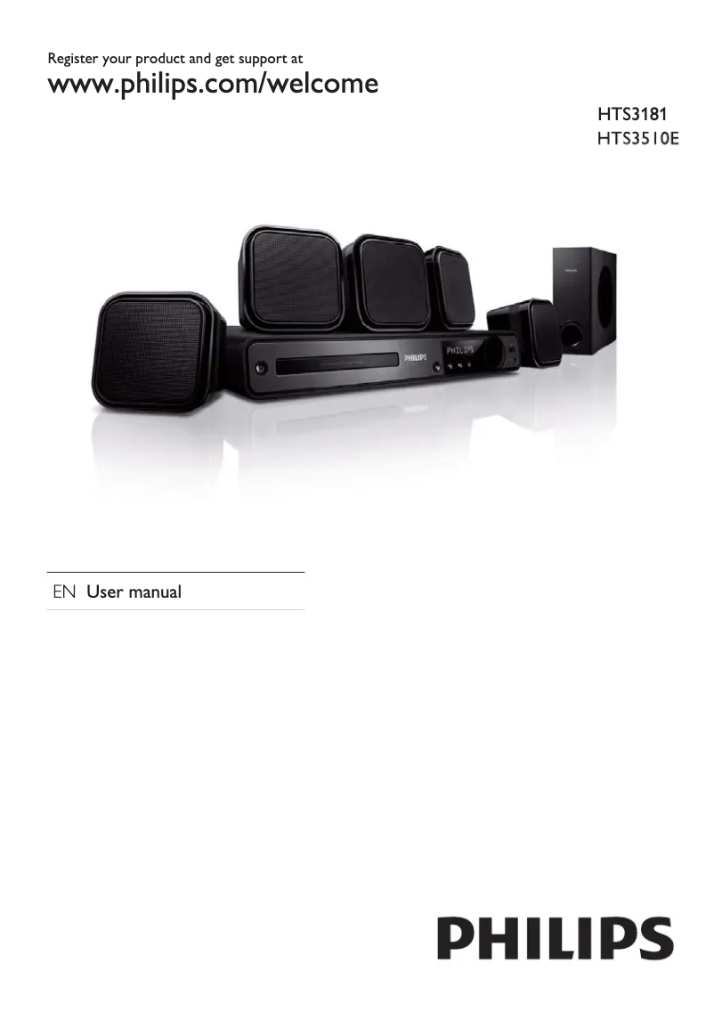 Image de la première page du manuel de l'appareil HTS3510E