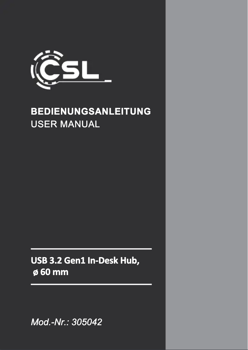 Page 1 de la notice Manuel utilisateur CSL 305042