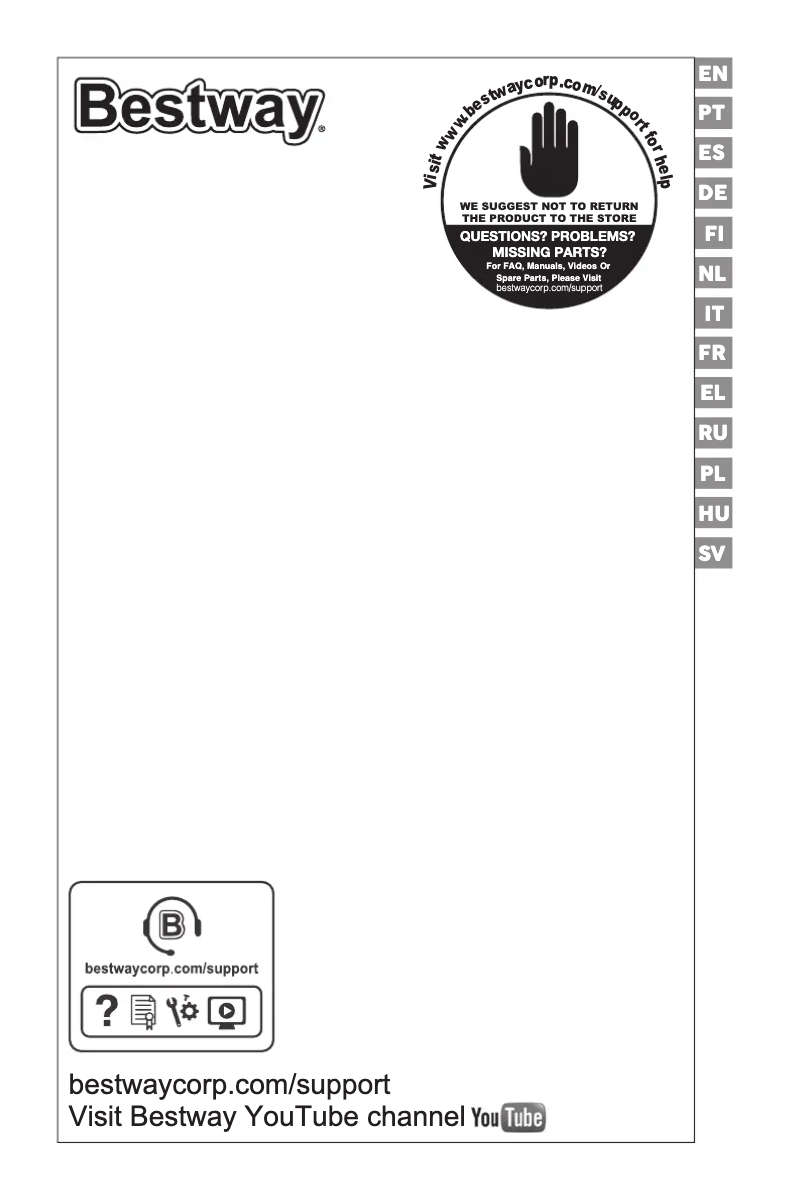 Page 1 de la notice Manuel utilisateur Bestway Steel Pro 15255