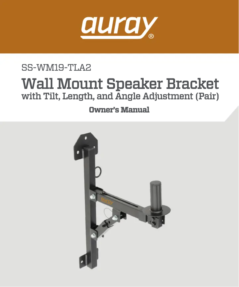 Page 1 de la notice Manuel utilisateur Auray SS-WM19-TLA2