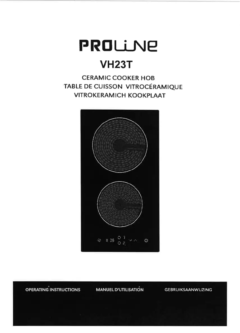 Page 1 de la notice Manuel utilisateur Proline VH23T