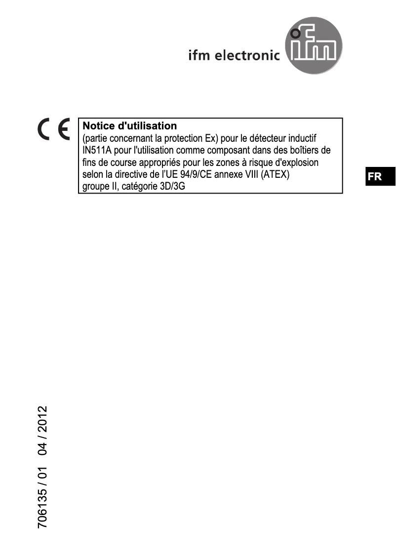 Página 1 del manual Manual de usuario IFM IN511A