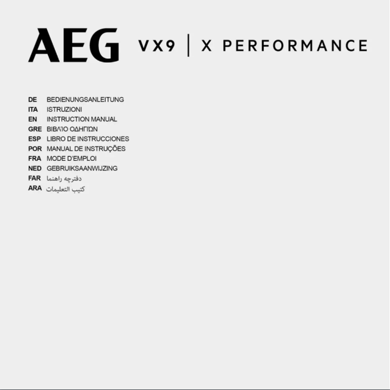 Página 1 del manual Manual de usuario AEG VX9-1-SB-E