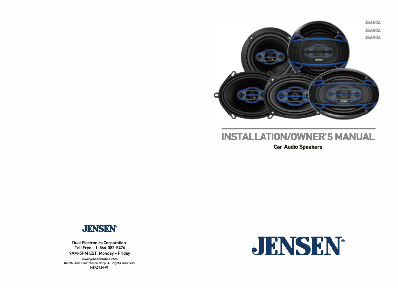 Page 1 de la notice Manuel utilisateur Jensen JS6804