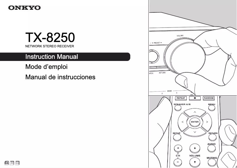 Page 1 of the manual User Manual Onkyo TX8250B