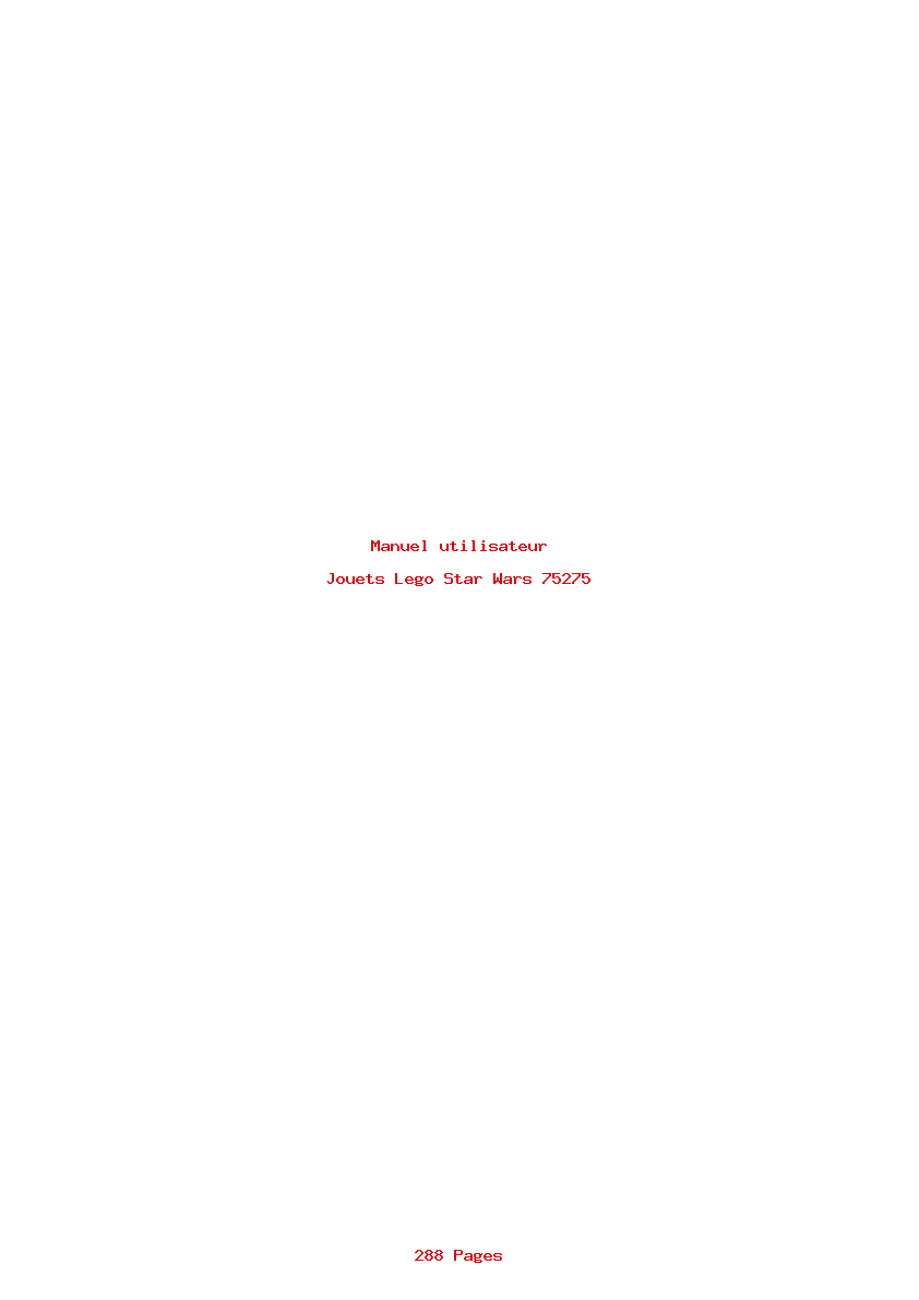 Page 1 de la notice Manuel utilisateur Lego Star Wars 75275