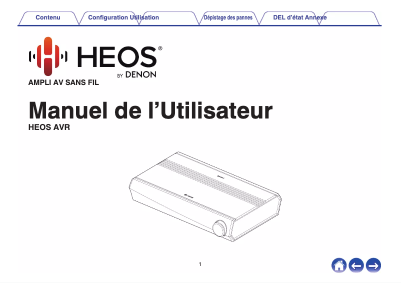 Page 1 de la notice Manuel utilisateur Denon HEOS AVR