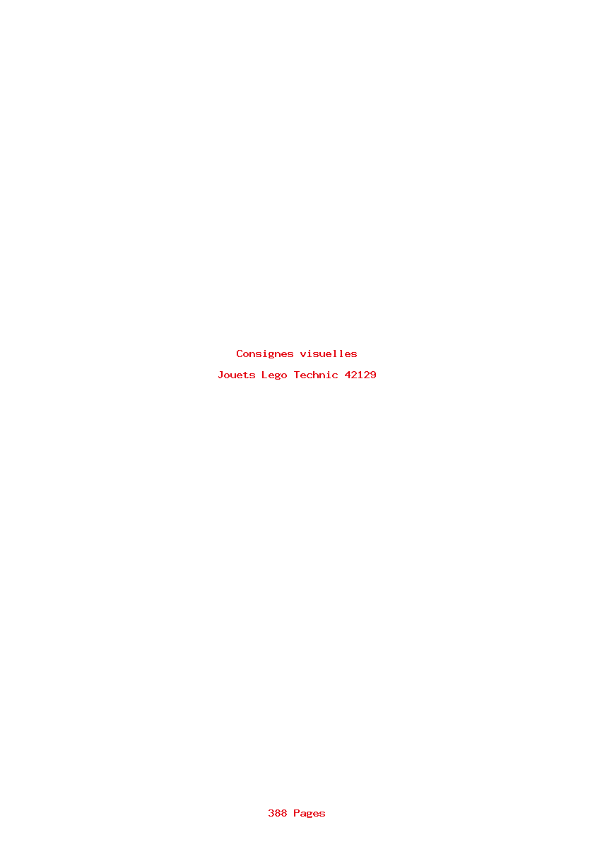 Page 1 de la notice Consignes visuelles Lego Technic 42129