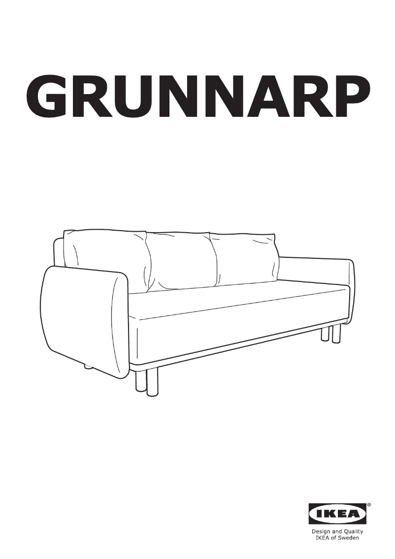 Page 1 de la notice Manuel utilisateur Ikea GRUNNARP 804.856.30