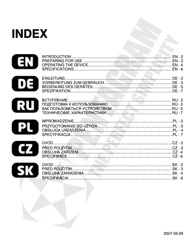 Page 1 of the manual User Manual Pentagram P 3211