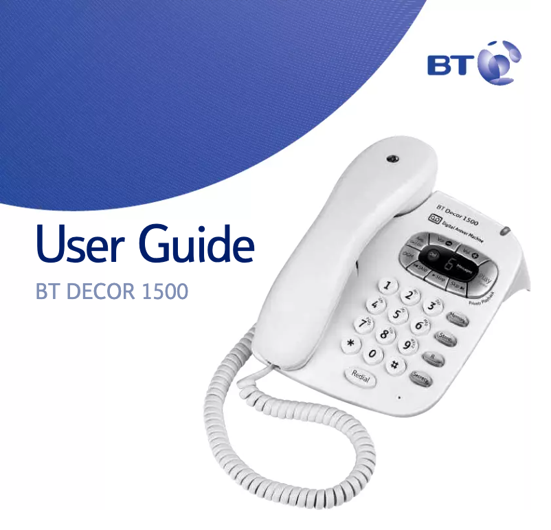 Page 1 de la notice Manuel utilisateur BT Decor 1500
