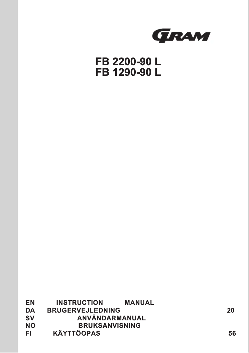 Página 1 del manual Manual de usuario Gram FB 2200-90 L