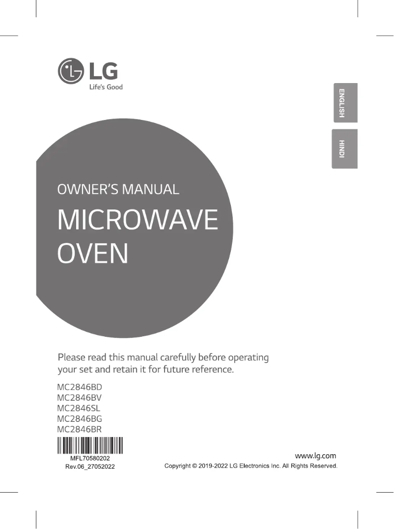 Página 1 del manual Manual de usuario LG MC2846SL