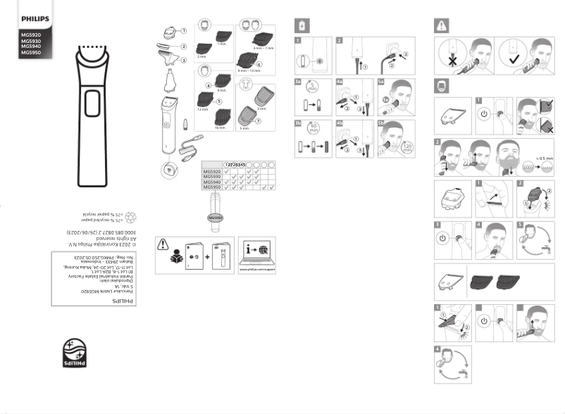 Página 1 del manual Manual de usuario Philips MG5950