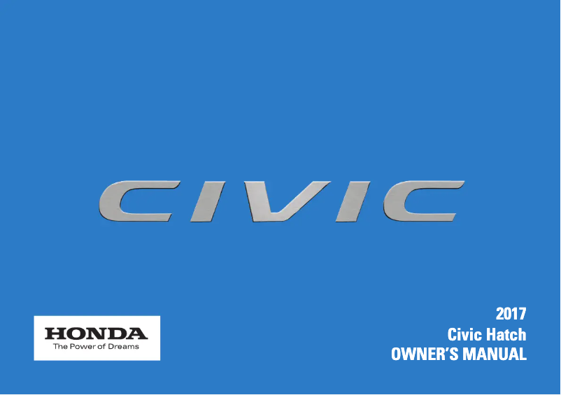Page 1 de la notice Manuel utilisateur Honda Civic Si Sedan (2017)