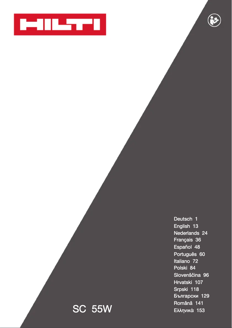 Page 1 de la notice Manuel utilisateur Hilti SC 55W