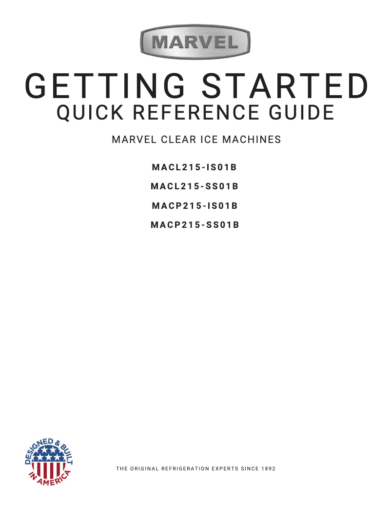 Page 1 de la notice Manuel utilisateur Marvel MACL215-IS01B
