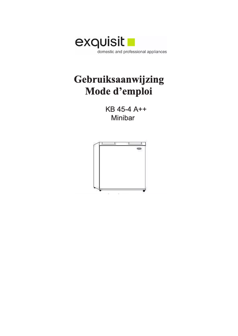 Page 1 de la notice Mode d'emploi Exquisit KB 45-4 A++