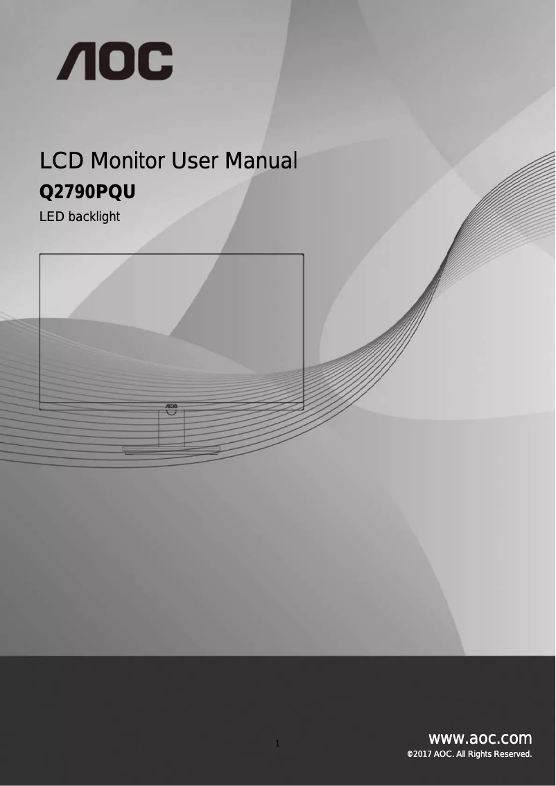 Página 1 del manual Manual de usuario AOC Q2790PQU