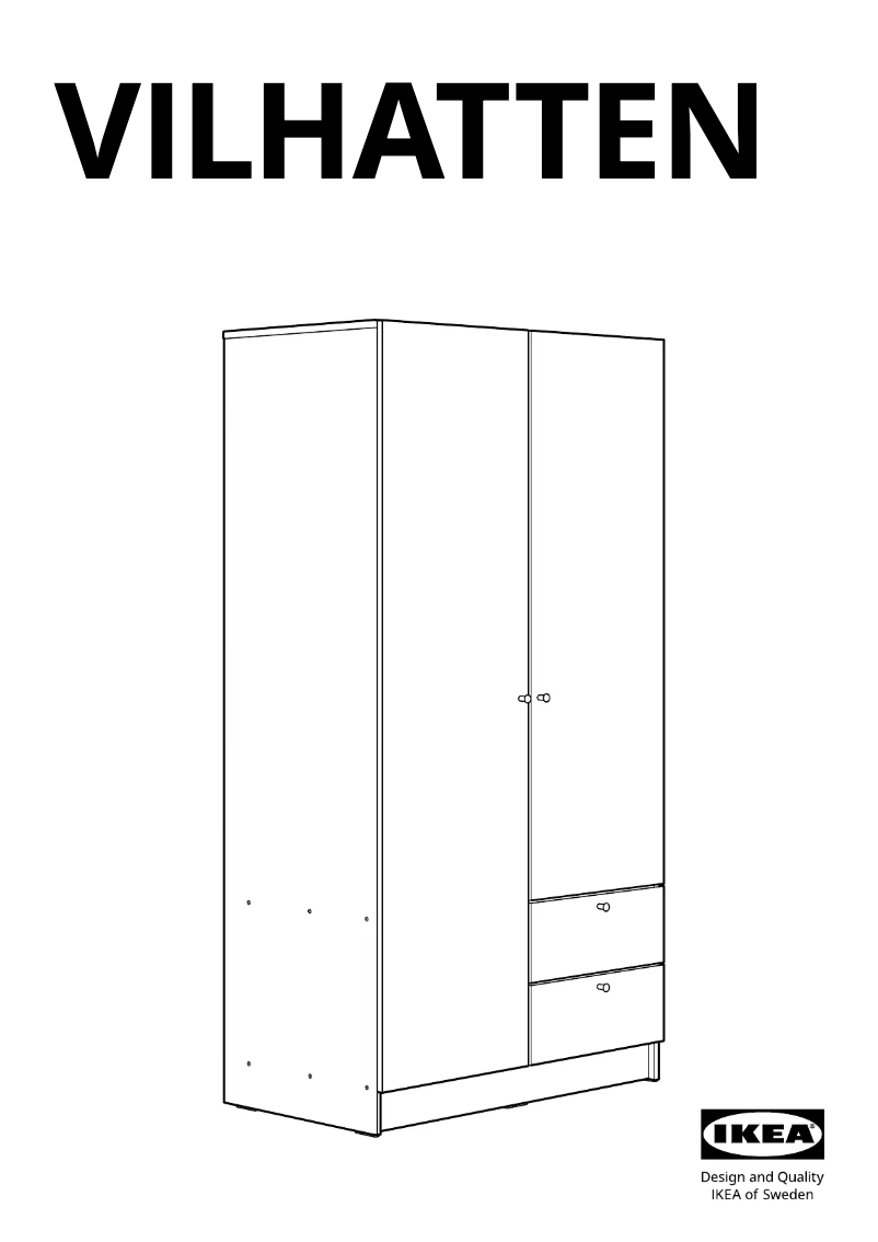 Page 1 de la notice Manuel utilisateur Ikea VILHATTEN 305.306.11