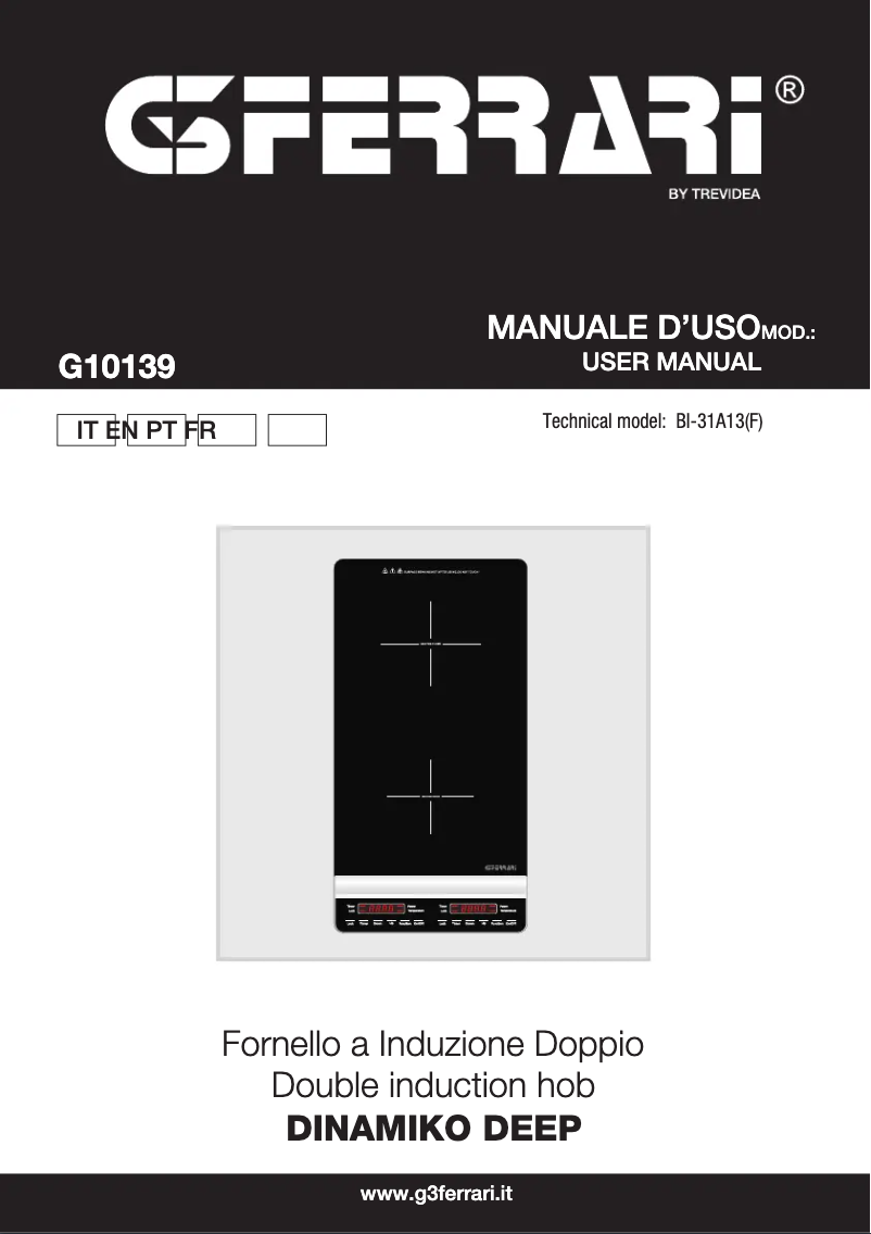 Page 1 de la notice Manuel utilisateur G3 Ferrari Dinamiko Deep G10139