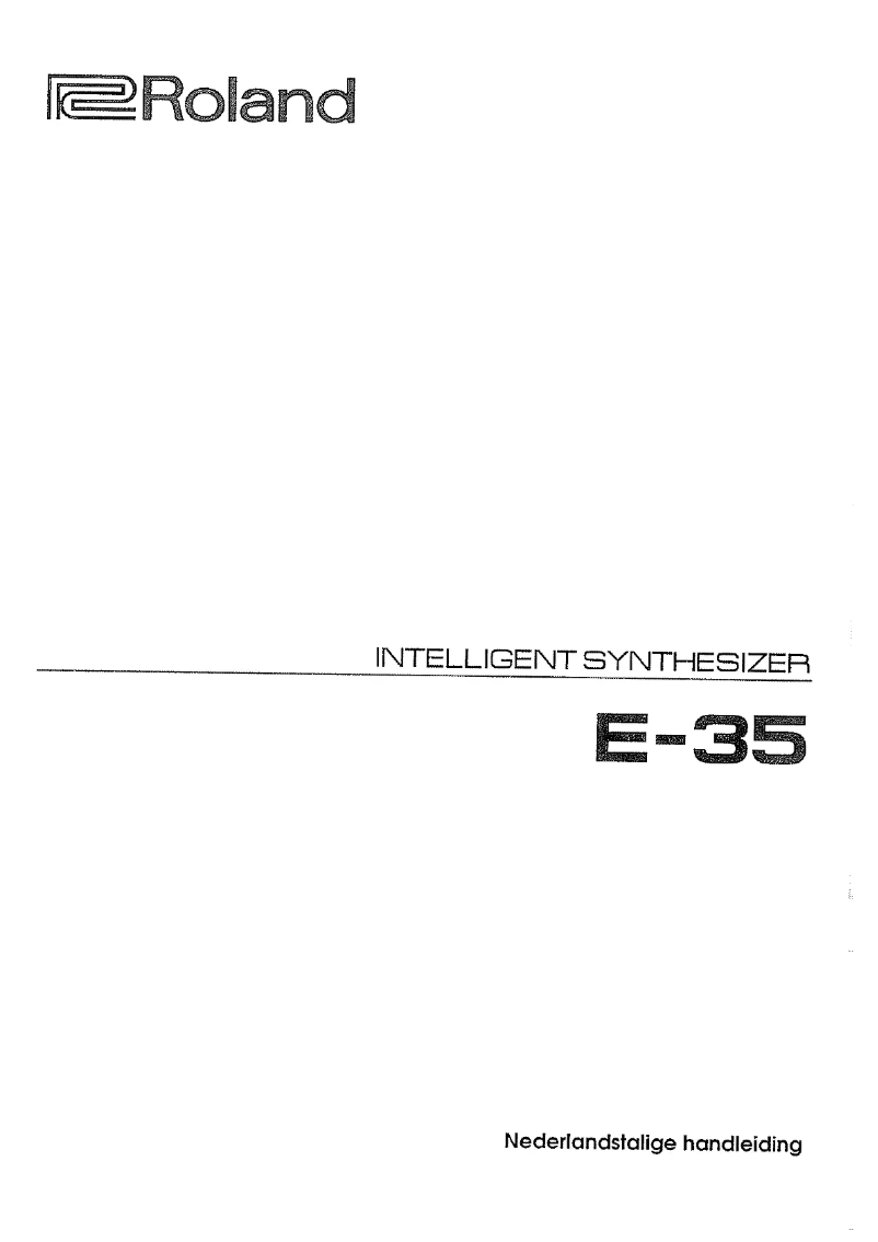Página 1 del manual Manual de usuario Roland E-35