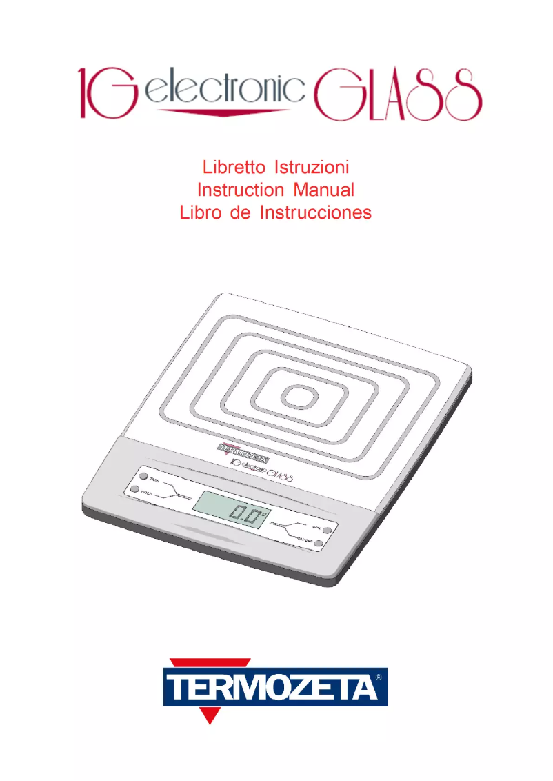 Page 1 de la notice Manuel utilisateur Termozeta 1 G Electronic Glass