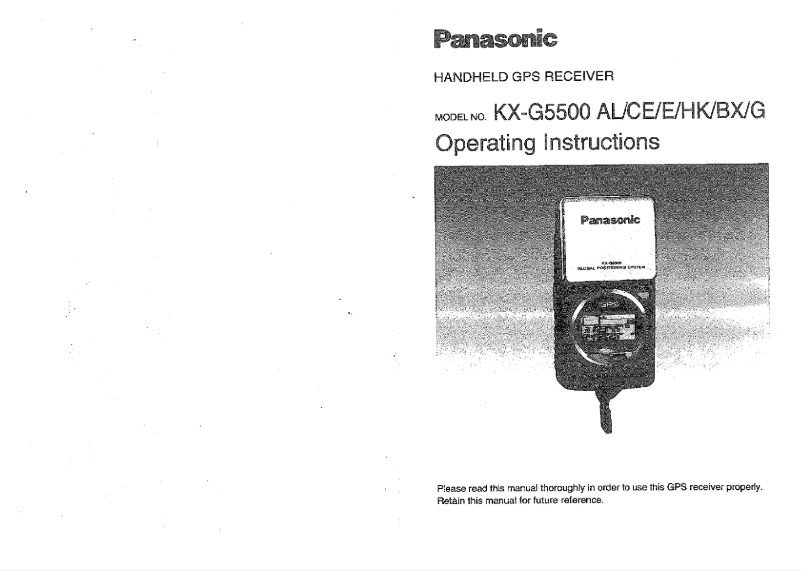 Imagen de la primera página del manual del dispositivo KX-G5500