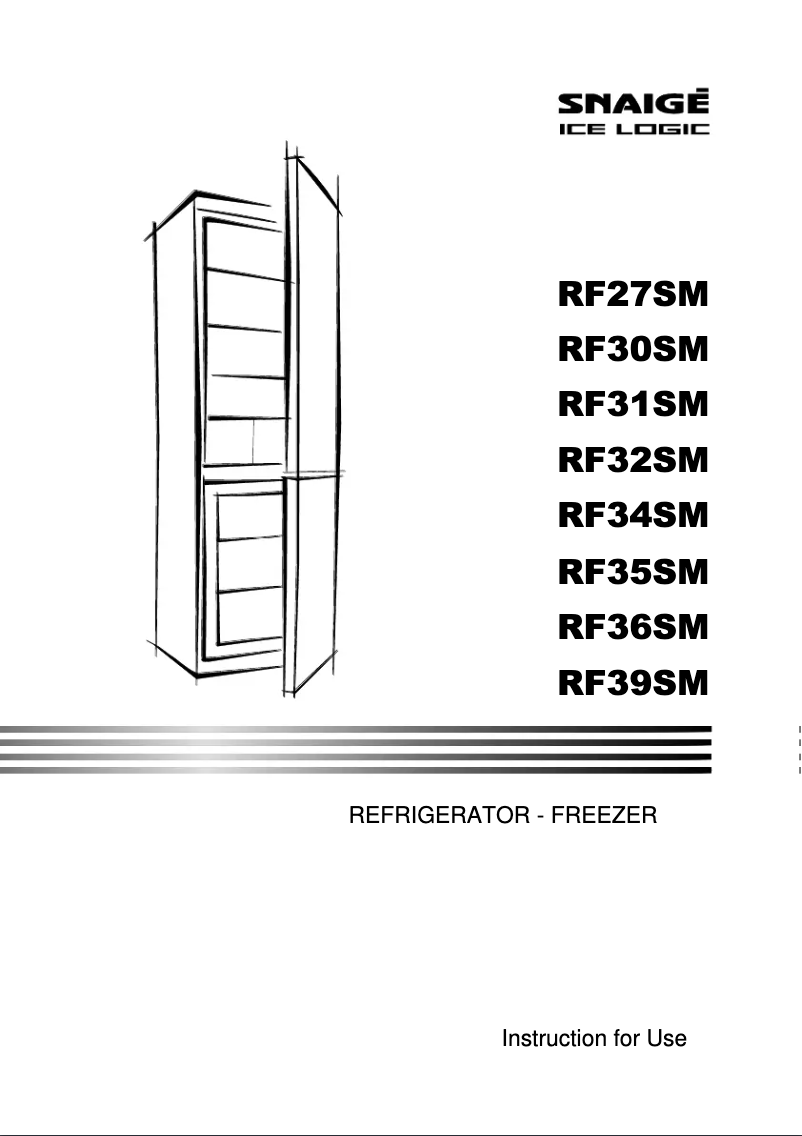 Page 1 de la notice Manuel utilisateur Snaigė Ice Logic RF30SM-S0002F0