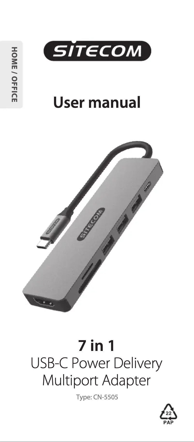 Page 1 de la notice Manuel utilisateur Sitecom CN-5505