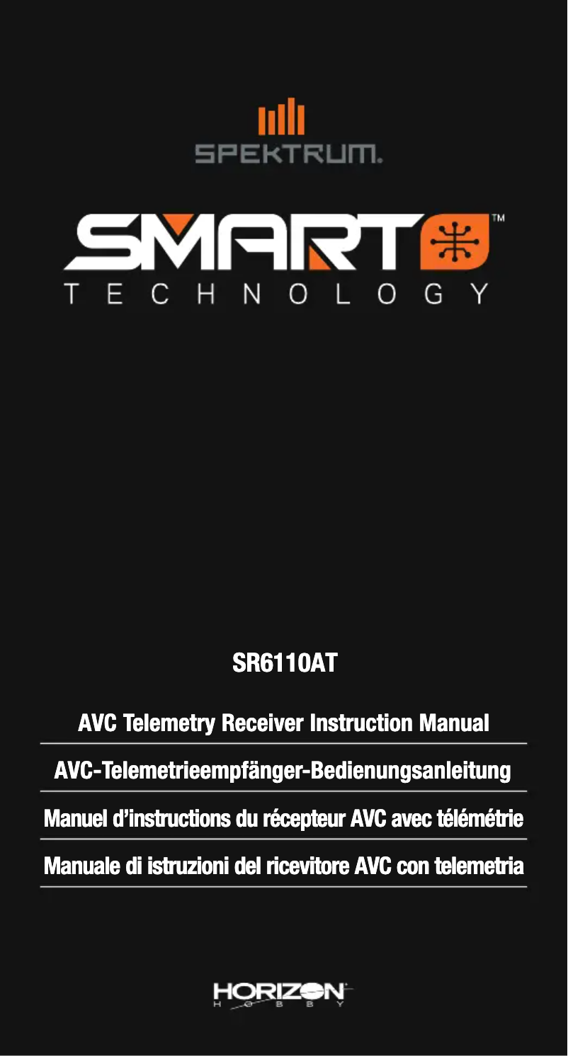Page 1 of the manual User Manual Spektrum SR6110AT