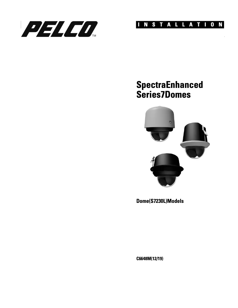 Página 1 del manual Manual de usuario Pelco Spectra Enhanced S7230L-EW0