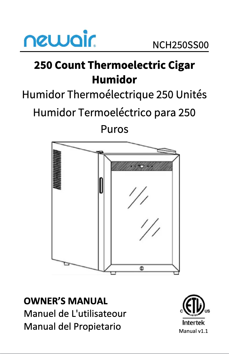 Página 1 del manual Manual de usuario NewAir NCH250SS00