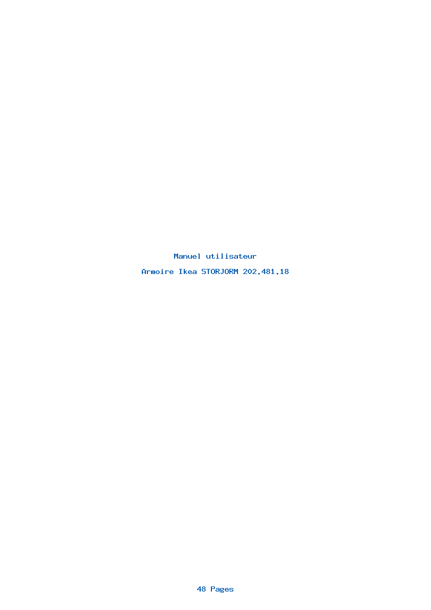 Page 1 de la notice Manuel utilisateur Ikea STORJORM 202.481.18