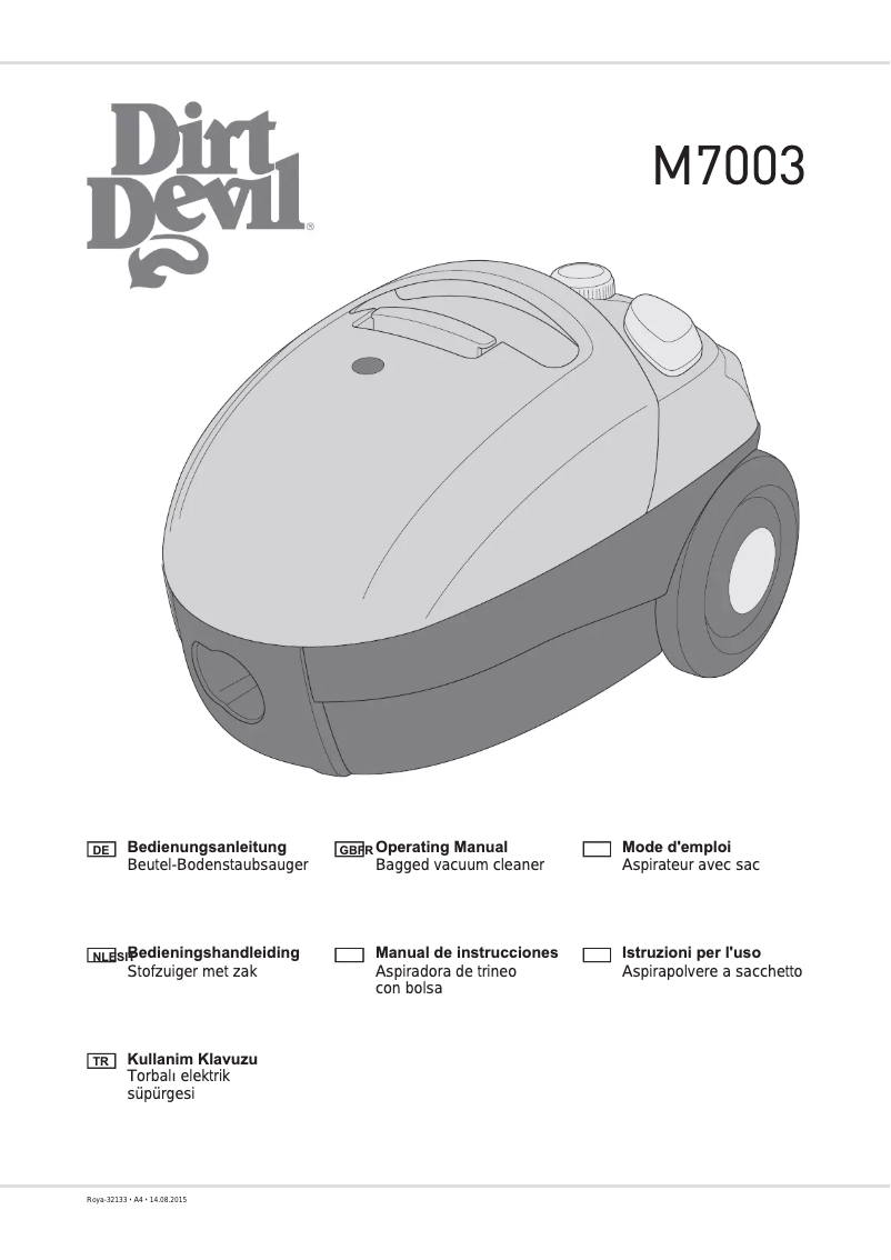 Page 1 of the manual User Manual Dirt Devil Chubby Melon