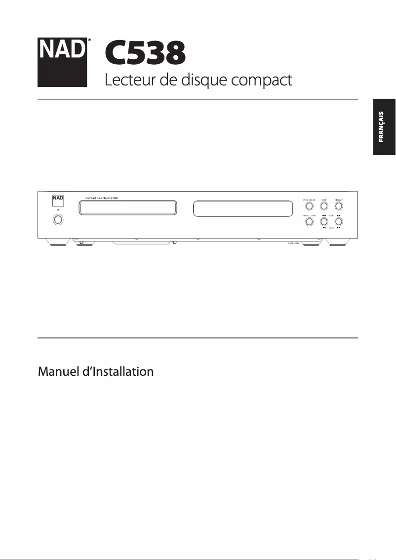 Page 1 de la notice Manuel utilisateur NAD C 538