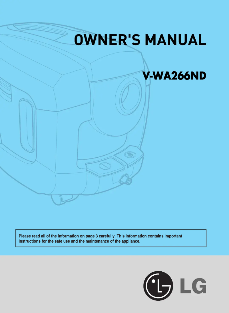 Página 1 del manual Manual de usuario LG V-WA266ND