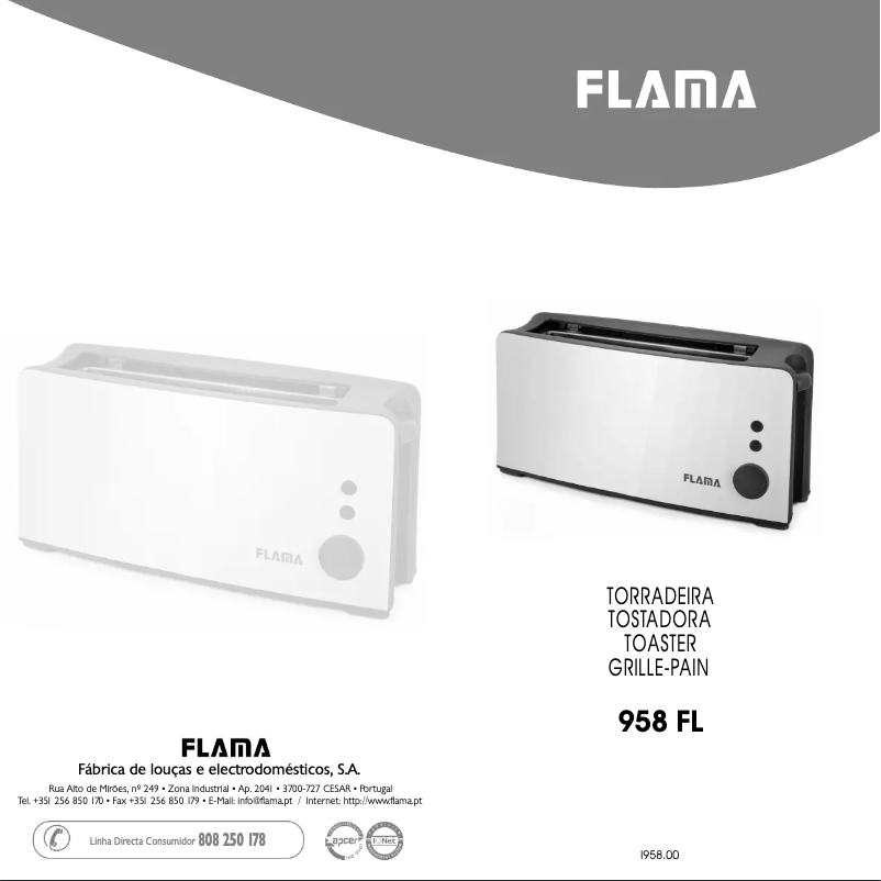 Página 1 del manual Manual de usuario Flama 958FL