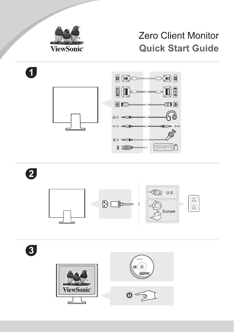 Page 1 de la notice Guide de démarrage rapide Viewsonic SD-Z246