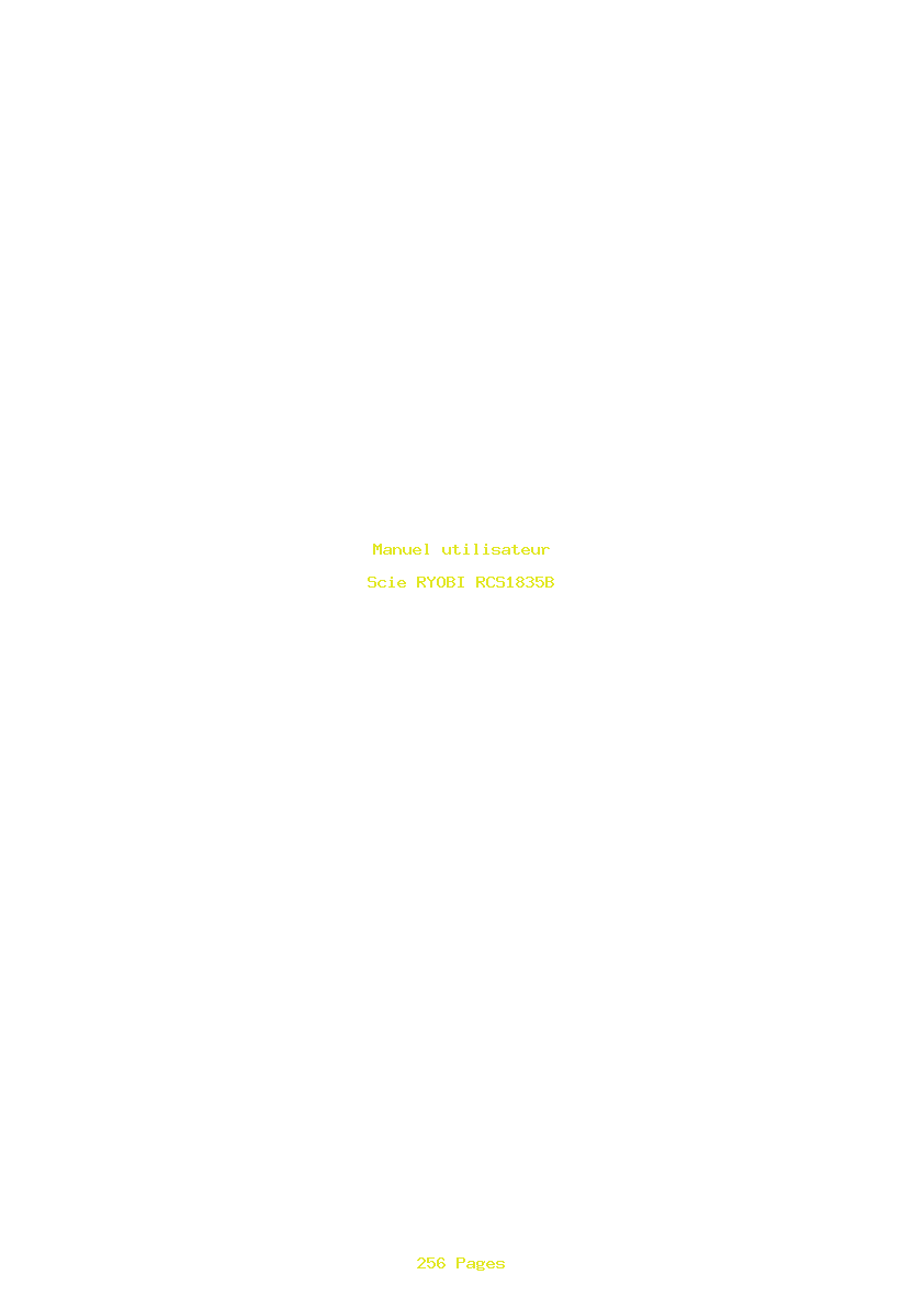 Page 1 de la notice Manuel utilisateur RYOBI RCS1835B