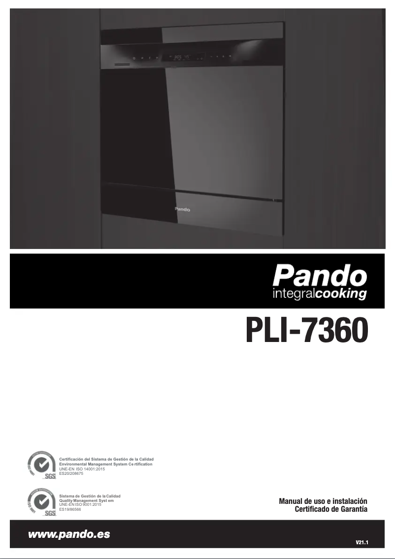 Page 1 de la notice Manuel utilisateur Pando PLI-7360