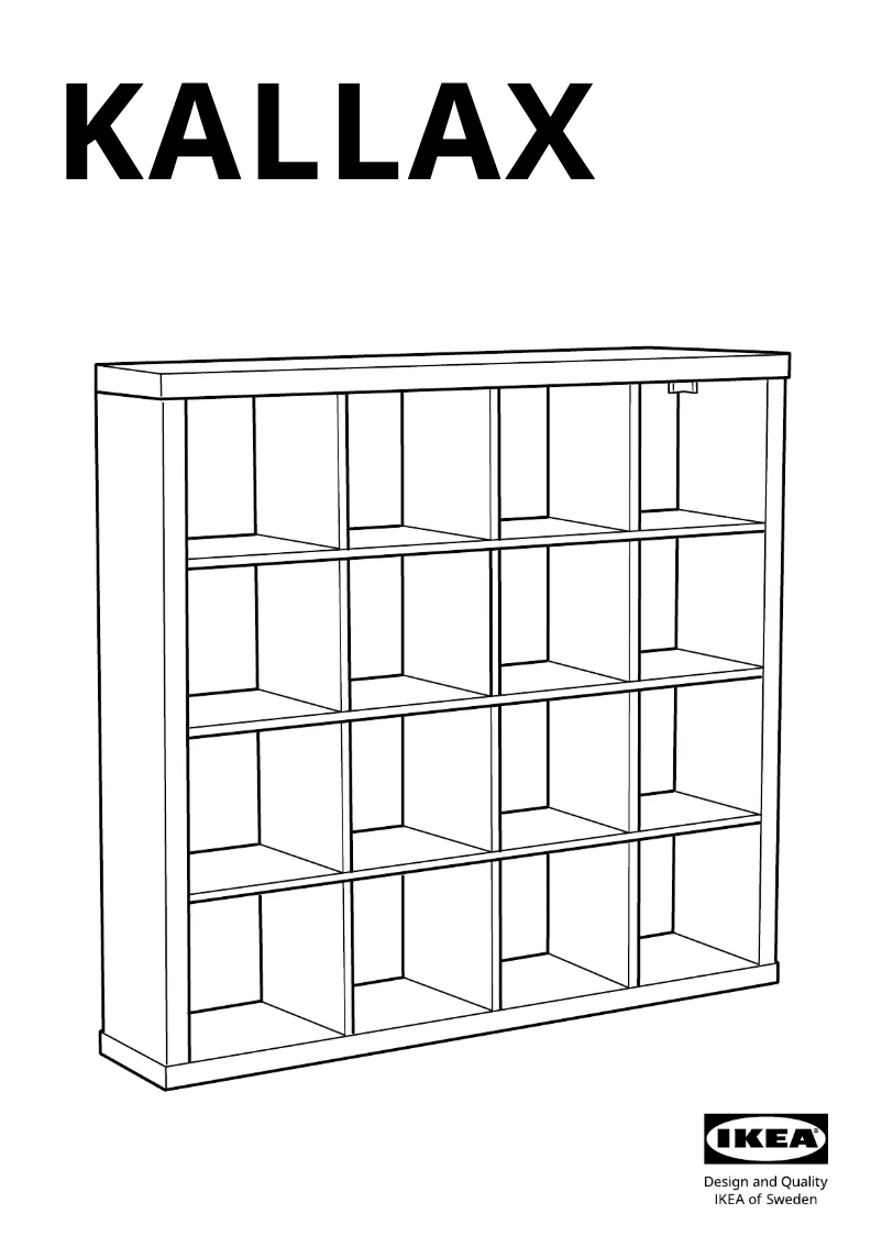 Page 1 de la notice Manuel utilisateur Ikea KALLAX 804.779.32